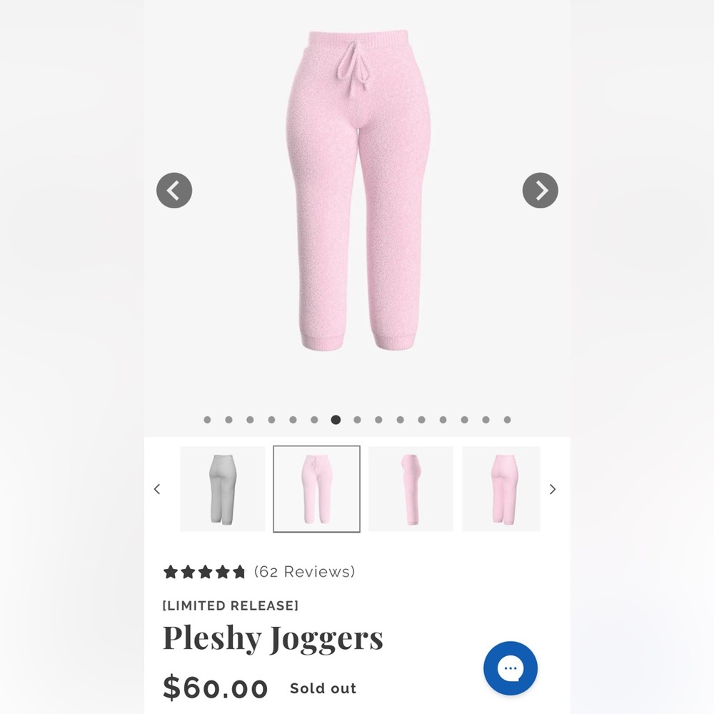Pleshy Joggers in Soft Pink